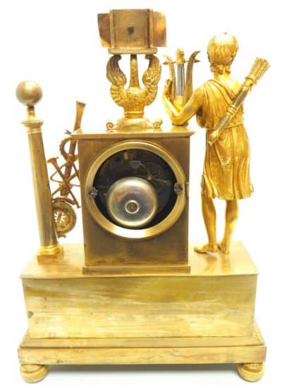 Fine French Empire Mantel Clock Sought Solid Bronze Ormolu Case - Image 3