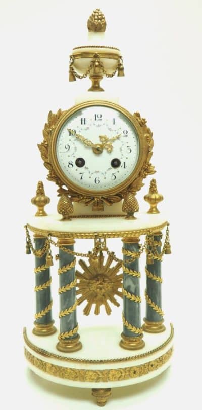 Ormolu & Marble Mantel Clock Set