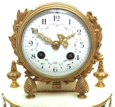 Ormolu & Marble Mantel Clock Set