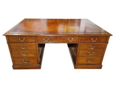 A Mahogany Partners Desk - Image 4