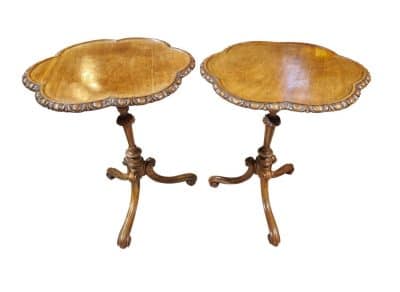A Pair of Victorian Walnut Occasional Tables Antique Furniture 3