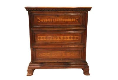 Dutch Parquetry Inlaid Walnut Side Cabinet Antique Cabinets 3