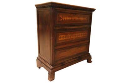Dutch Parquetry Inlaid Walnut Side Cabinet Antique Cabinets 4