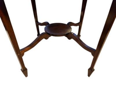 Edwardian Circular Mahogany String-Inlaid Occasional Table Antique Furniture 6