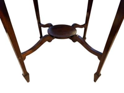 Edwardian Circular Mahogany String-Inlaid Occasional Table - Image 4