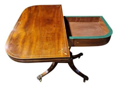 George III Mahogany and Satinwood Card Table - Image 3