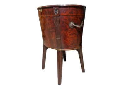 George III Mahogany Oval Wine Cooler - Image 3