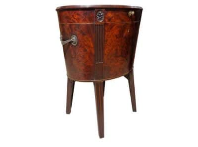 George III Mahogany Oval Wine Cooler - Image 4