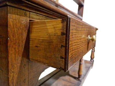 George III Oak Pot Board Dresser - Image 4