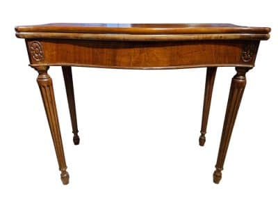 George III Revival Mahogany Tea Table Antique Furniture 3