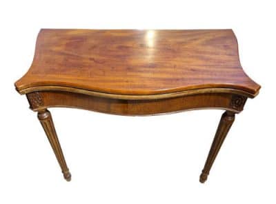 George III Revival Mahogany Tea Table Antique Furniture 4