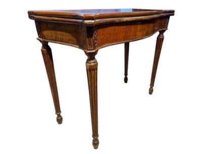 George III Revival Mahogany Tea Table Antique Furniture 5