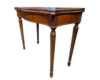 George III Revival Mahogany Tea Table Antique Furniture 6