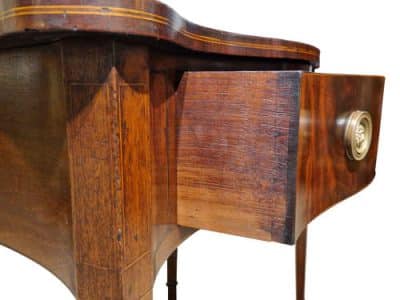 George III Serpentine Front Serving Table - Image 5