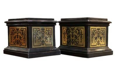 Pair of 19thc Ebonised Stands - Image 2