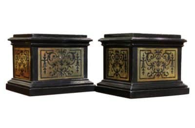 Pair of 19thc Ebonised Stands - Image 3