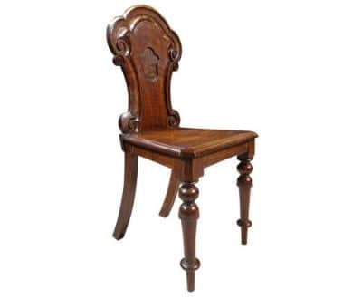 Pair of Victorian Mahogany Hall Chairs Antique Chairs 6