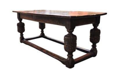 Queen Elizabeth I Oak Refectory Table Antique Furniture 4