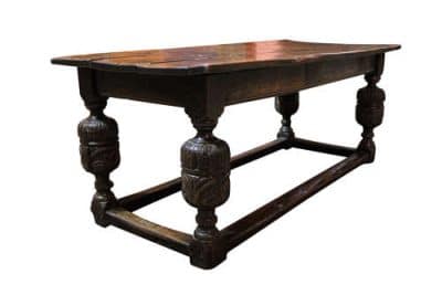 Queen Elizabeth I Oak Refectory Table Antique Furniture 5