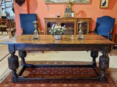Queen Elizabeth I Oak Refectory Table Antique Furniture 8