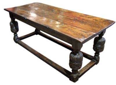 Queen Elizabeth I Oak Refectory Table Antique Furniture 9