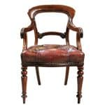 Victorian Mahogany and Leather Desk Chair Antique Chairs