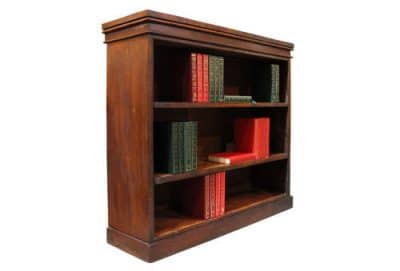 Victorian Mahogany Open Bookcase Antique Bookcases 4