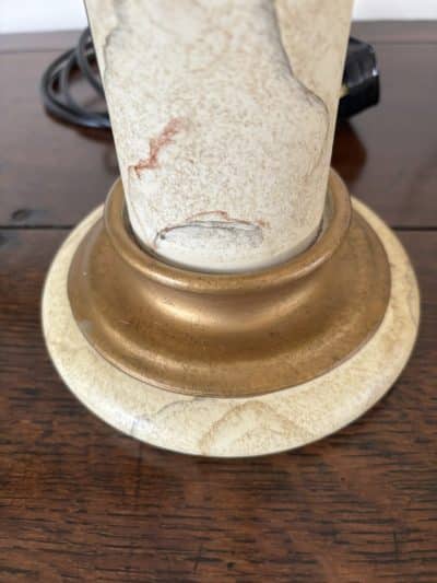 Pair of Faux Marble Column Table Lamps - Image 2