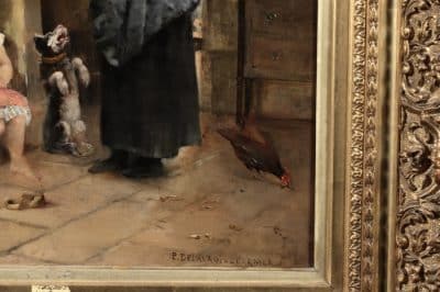 Pauline Delacroix Garnier Oil painting 19th century Antique Art 9