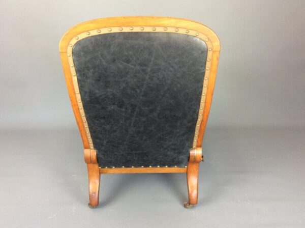 19th Century Scottish Reclining Library Reading Chair armchairs Antique Chairs 9