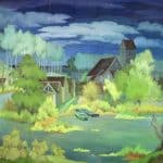 HUGE HENRI THERME (1900-1973) Oil Antiques Scotland Antique Art