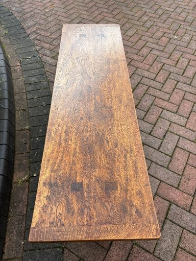 Arts & Crafts Oak Bench - Image 3