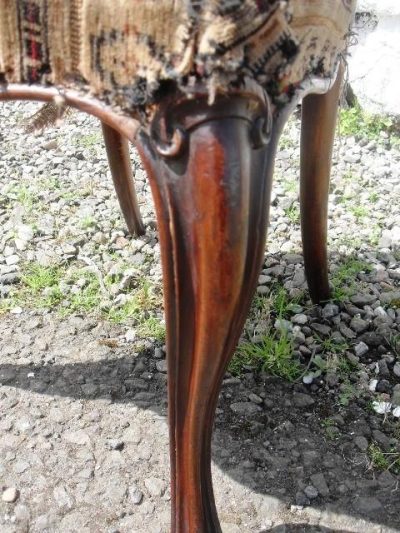 Set 6 Victorian mahogany balloon back dining chairs - Image 4