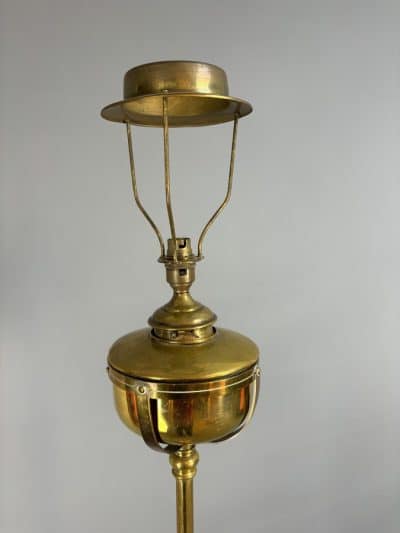 Arts & Crafts Brass Converted Oil Floor Lamp floor lamp Antique Lighting 6