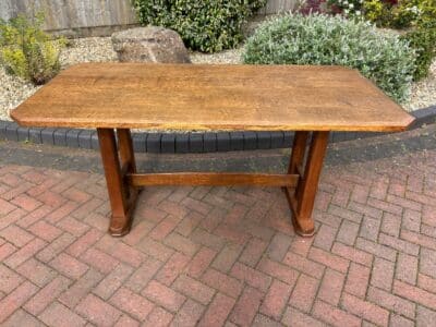 Brynmawr Arts & Crafts Oak Refectory Dining Table antique oak Antique Furniture 3