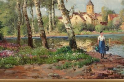 ANTOINE BOUVARD Oil painting (1870-1956) 19th century Antique Art 11