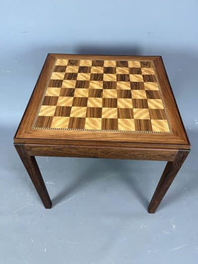 Mid Century Rosewood Chess Table chess table Antique Furniture 3