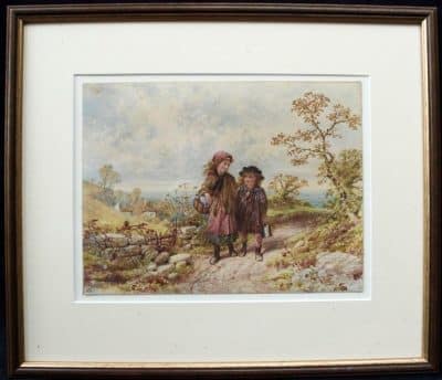 SOLD  William Stephen Colman R.W.S. Watercolor painting. - Image 2