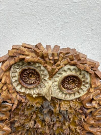Large Owl Roundel Pottery Plaque by Williamson ceramic figure Antique Ceramics 10