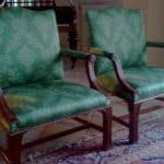 Timeless Style. A fine pair of Geo 111 style Gainsborough chairs. Andrew Christie Chairmaker Antique Chairs