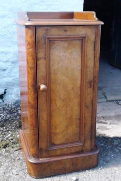 Victorian burr walnut bed cupboard