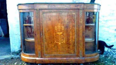SOLD Victorian burr walnut credenza Antique Antique Cabinets 3