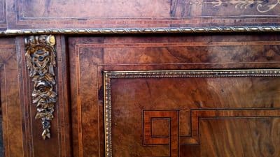 SOLD Victorian burr walnut credenza Antique Antique Cabinets 4