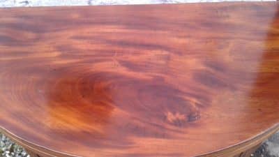 SOLD Georgian demi lune ( Half moon) mahogany foldover tea table - Image 4