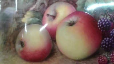 SOLD Worcester fruits plaque artist, T Lockyer - Image 2