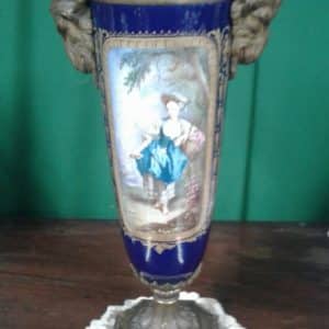 SOLD 19th century French Sevres style porcelain urn. 19th century Antique Ceramics