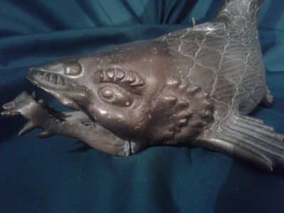 Antique Chinese bronze catfish - Image 2