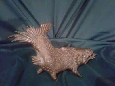 Antique Chinese bronze catfish 18th Cent Bronzes Silver Metals 3