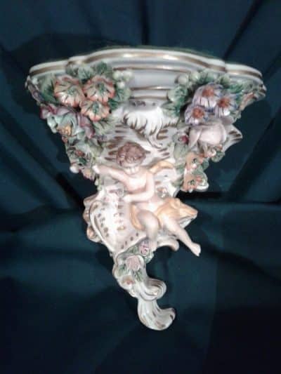SOLD Sitzendorf porcelain wall bracket.
