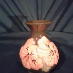 SOLD Walter Moorcroft hybiscus bulbous vase Antiques Scotland Antique Ceramics